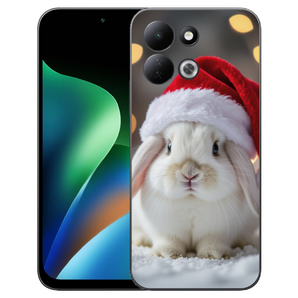Gelový kryt mmCase na Xiaomi Redmi 17 4G/5G - vánoční králík