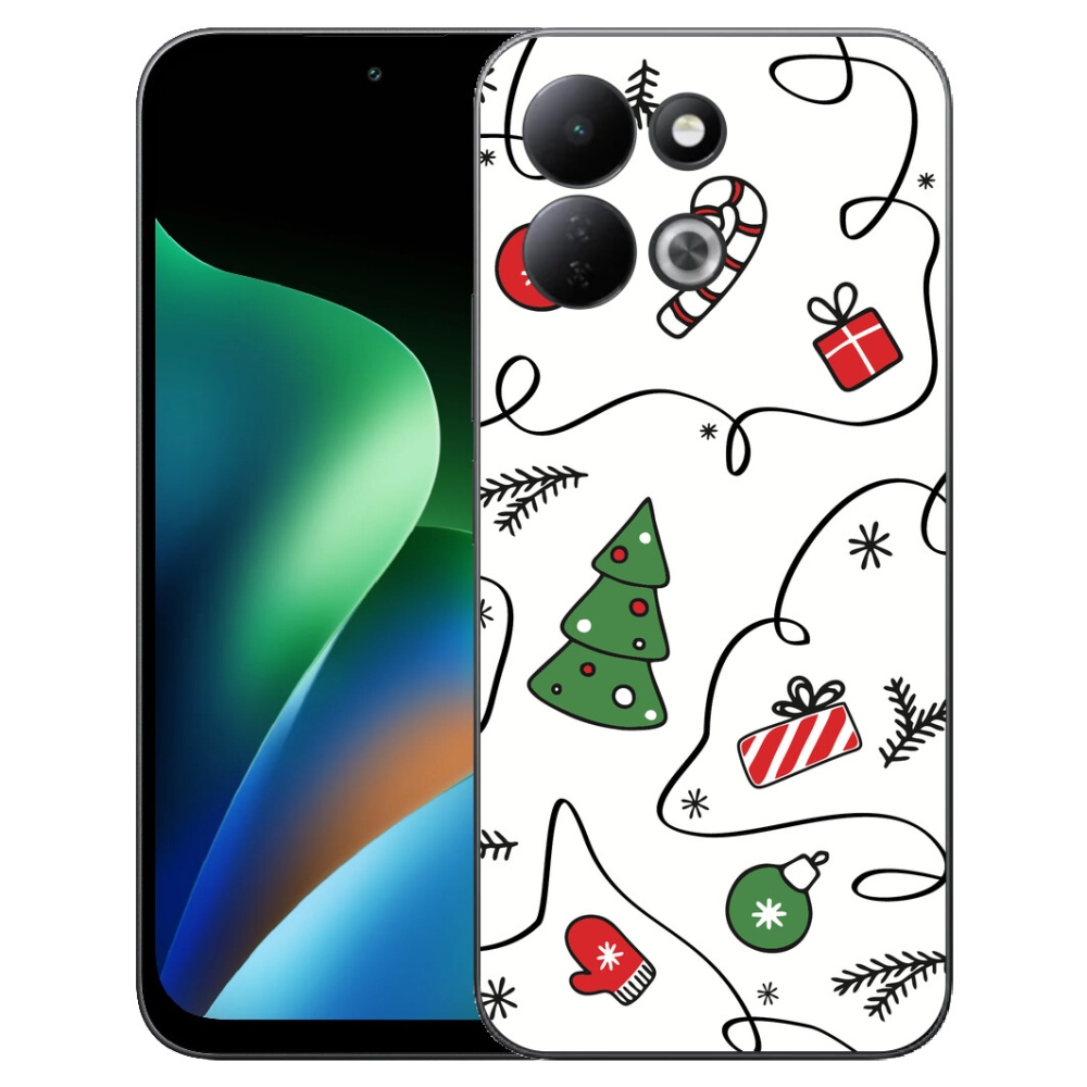 Gelový kryt mmCase na Xiaomi Redmi 17 4G/5G - vánoční motivy