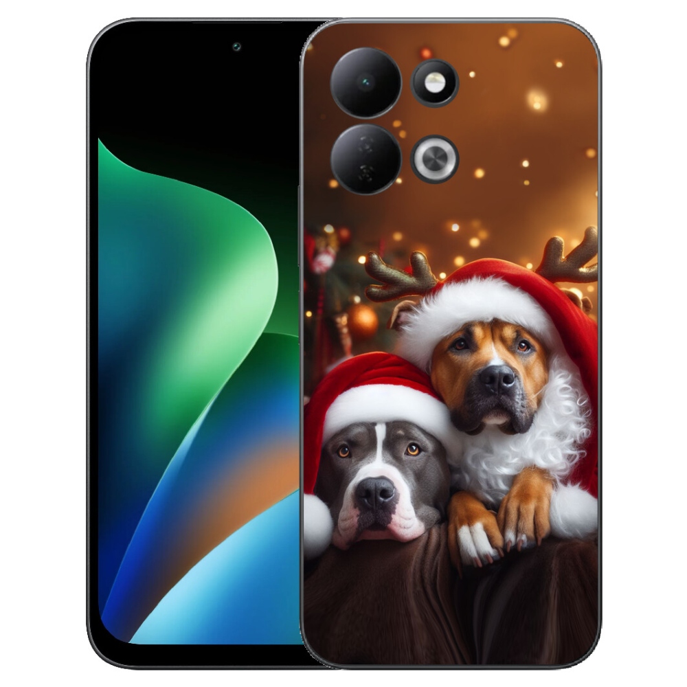 Gelový kryt mmCase na Xiaomi Redmi 17 4G/5G - vánoční psi