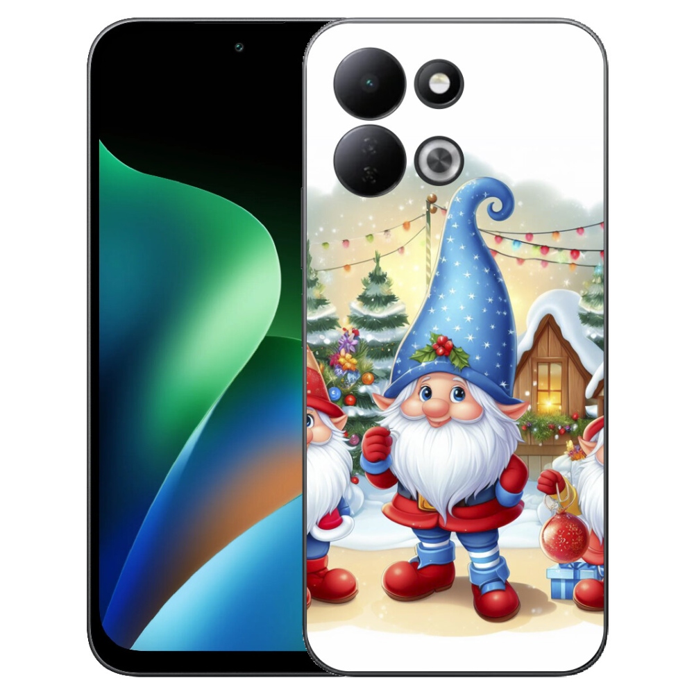 Gelový kryt mmCase na Xiaomi Redmi 17 4G/5G - vánoční skřítci