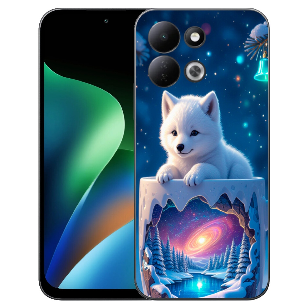Gelový kryt mmCase na Xiaomi Redmi 17 4G/5G - vánoční štěně