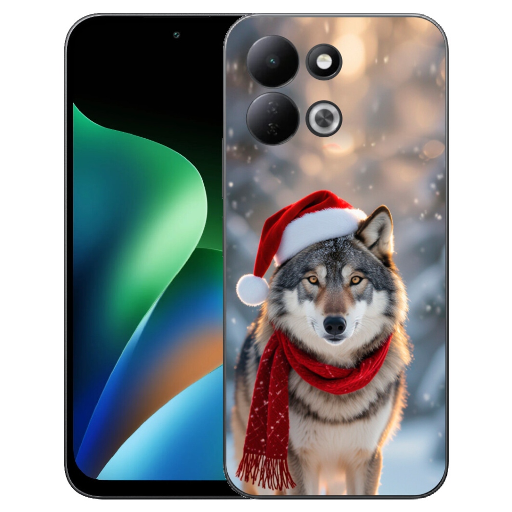 Gelový kryt mmCase na Xiaomi Redmi 17 4G/5G - vánoční vlk