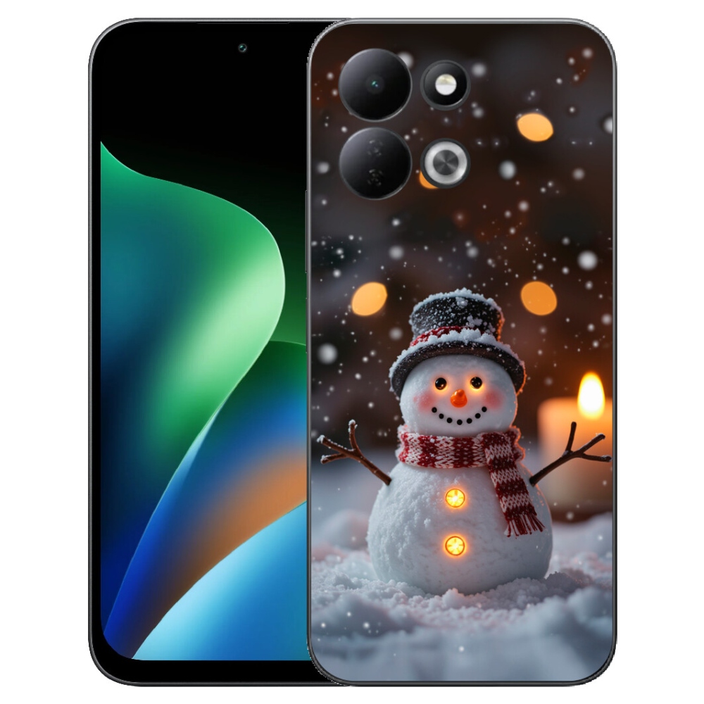 Gelový kryt mmCase na Xiaomi Redmi 17 4G/5G - veselý sněhulák