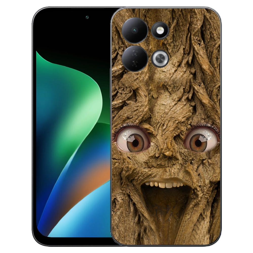 Gelový kryt mmCase na Xiaomi Redmi 17 4G/5G - veselý strom s očima