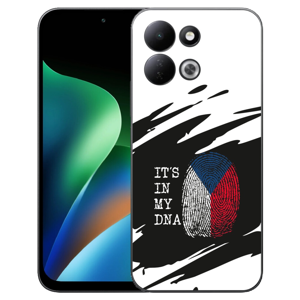 Gelový kryt mmCase na Xiaomi Redmi 17 4G/5G - vlajka otisk prstu černobílé pozadí
