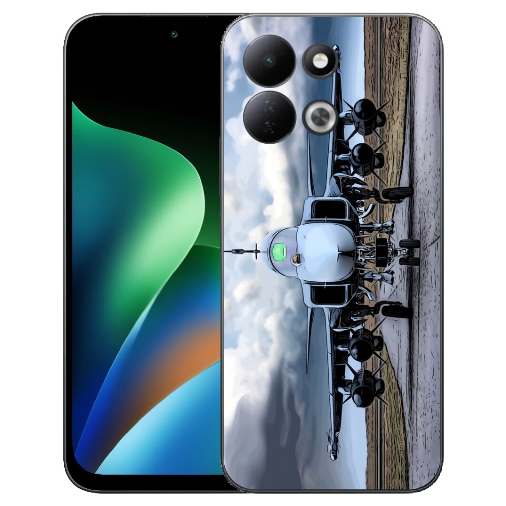 Gelový kryt mmCase na Xiaomi Redmi 17 4G/5G - vojenské letadlo