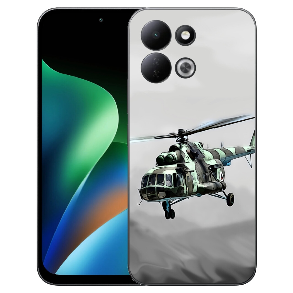Gelový kryt mmCase na Xiaomi Redmi 17 4G/5G - vojenský vrtulník