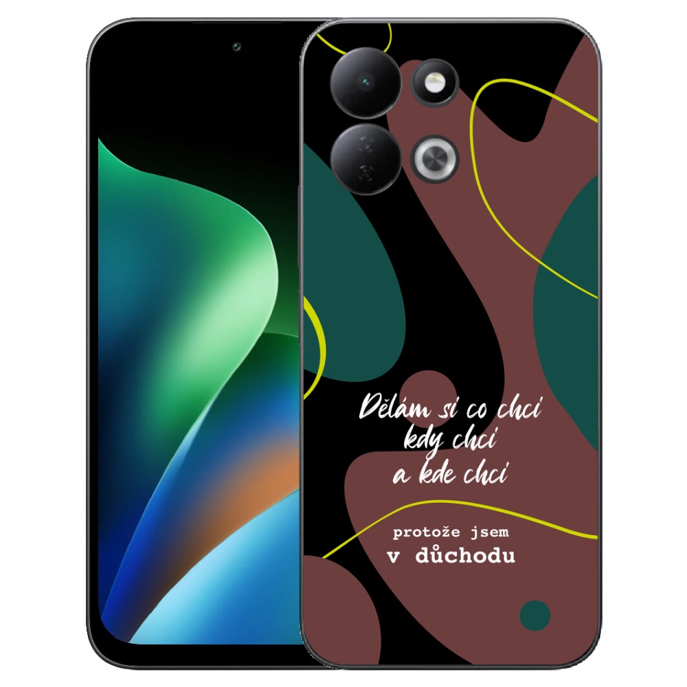 Gelový kryt mmCase na Xiaomi Redmi 17 4G/5G - vtipný text 10 černé pozadí