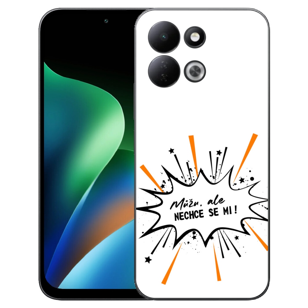 Gelový kryt mmCase na Xiaomi Redmi 17 4G/5G - vtipný text 11 bílé pozadí