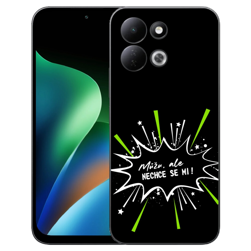 Gelový kryt mmCase na Xiaomi Redmi 17 4G/5G - vtipný text 11 černé pozadí