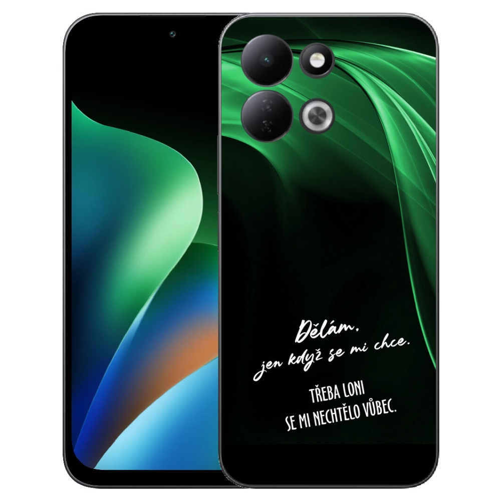 Gelový kryt mmCase na Xiaomi Redmi 17 4G/5G - vtipný text 12 černé pozadí