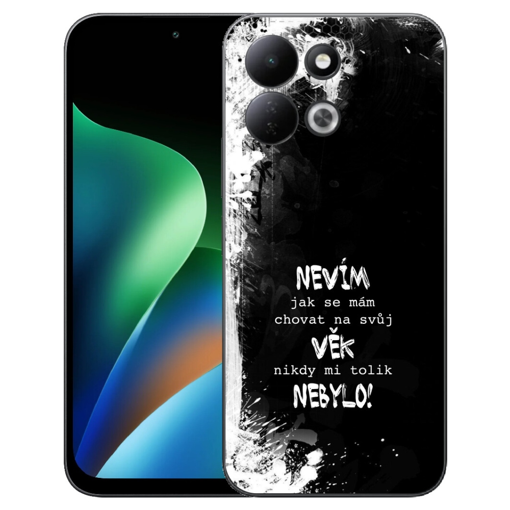 Gelový kryt mmCase na Xiaomi Redmi 17 4G/5G - vtipný text 14 černé pozadí