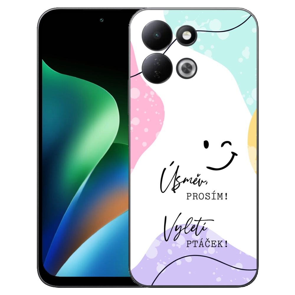 Gelový kryt mmCase na Xiaomi Redmi 17 4G/5G - vtipný text 4 bílé pozadí
