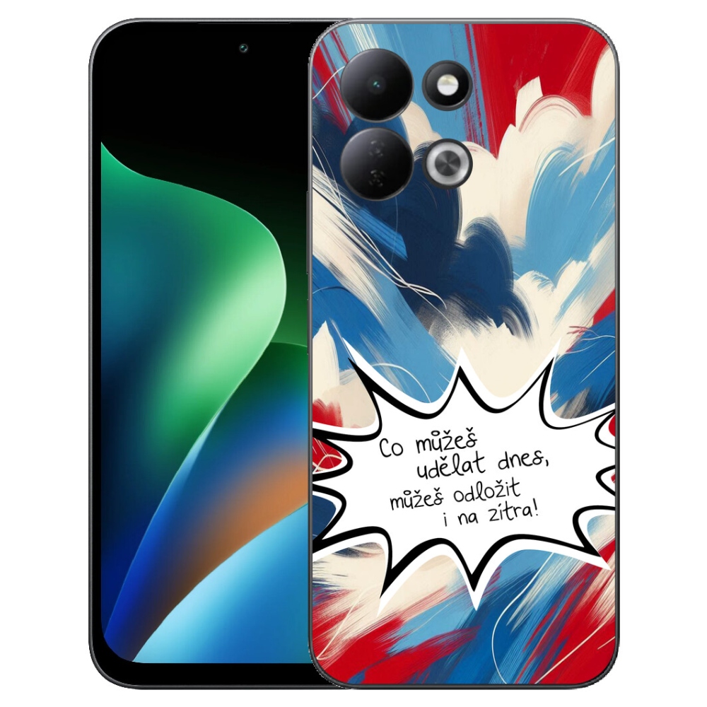 Gelový kryt mmCase na Xiaomi Redmi 17 4G/5G - vtipný text 9 bílé pozadí