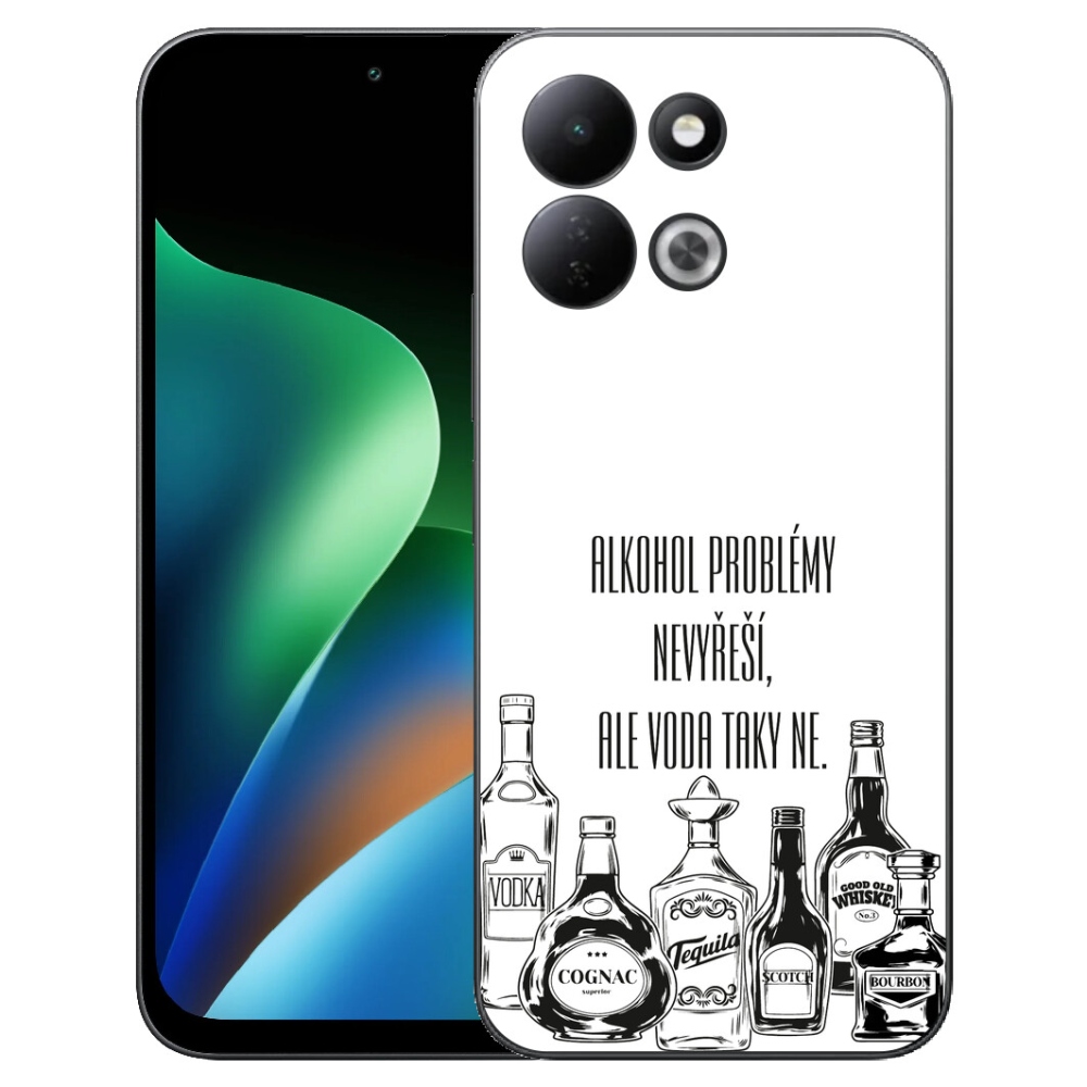 Gelový kryt mmCase na Xiaomi Redmi 17 4G/5G - vtipný text bílé pozadí