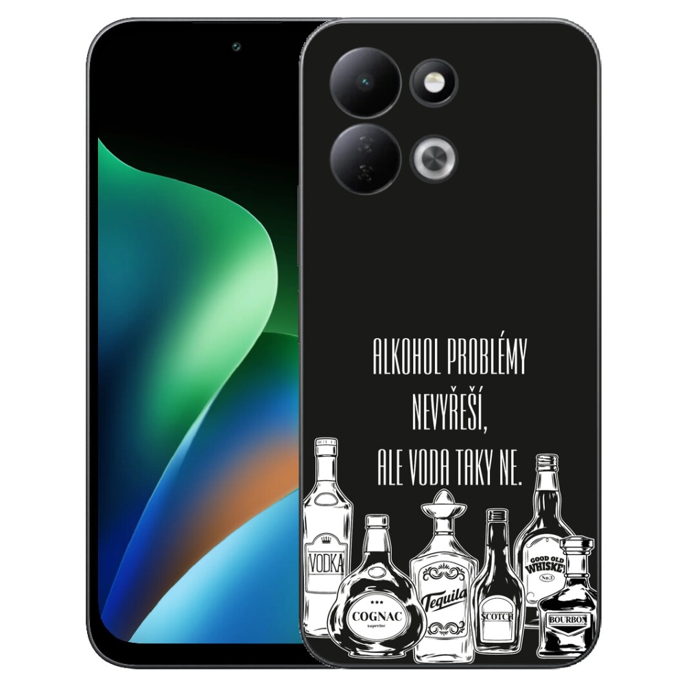 Gelový kryt mmCase na Xiaomi Redmi 17 4G/5G - vtipný text černé pozadí