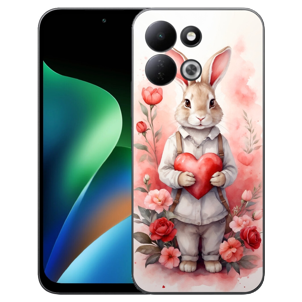Gelový kryt mmCase na Xiaomi Redmi 17 4G/5G - zajíc se srdíčkem