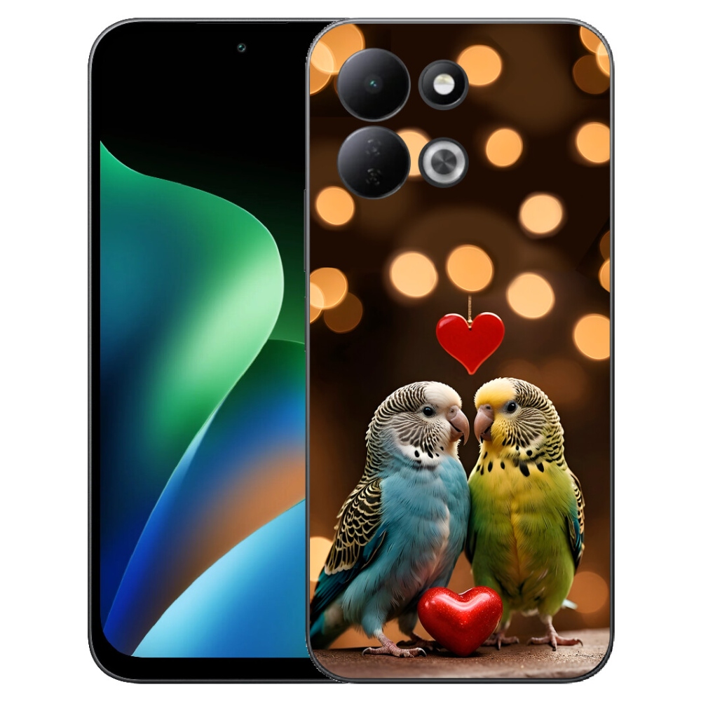 Gelový kryt mmCase na Xiaomi Redmi 17 4G/5G - zamilovaní papoušci