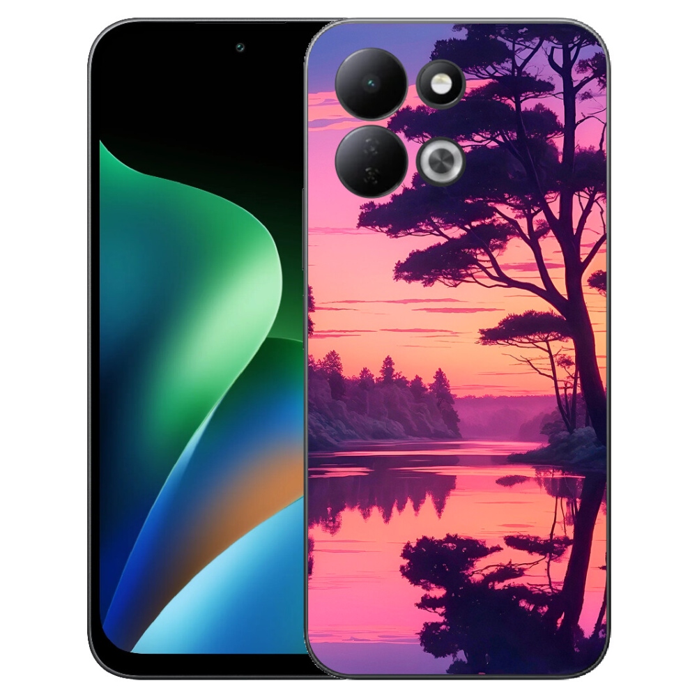 Gelový kryt mmCase na Xiaomi Redmi 17 4G/5G - západ slunce nad jezerem