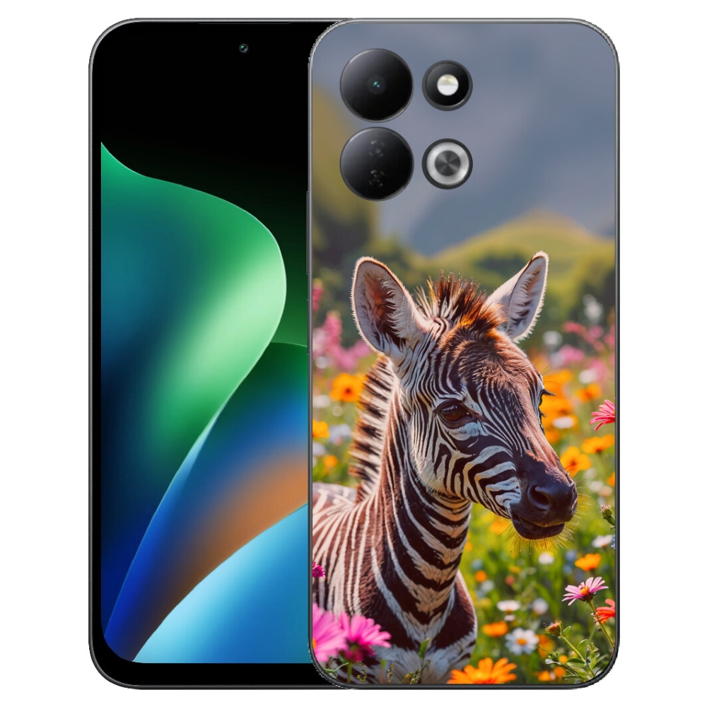 Gelový kryt mmCase na Xiaomi Redmi 17 4G/5G - zebra na louce
