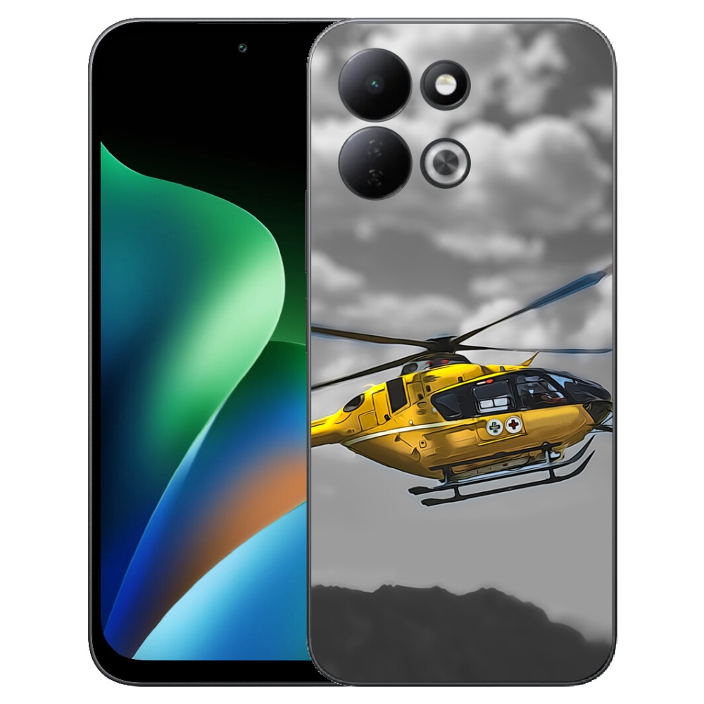 Gelový kryt mmCase na Xiaomi Redmi 17 4G/5G - žlutá helikoptéra