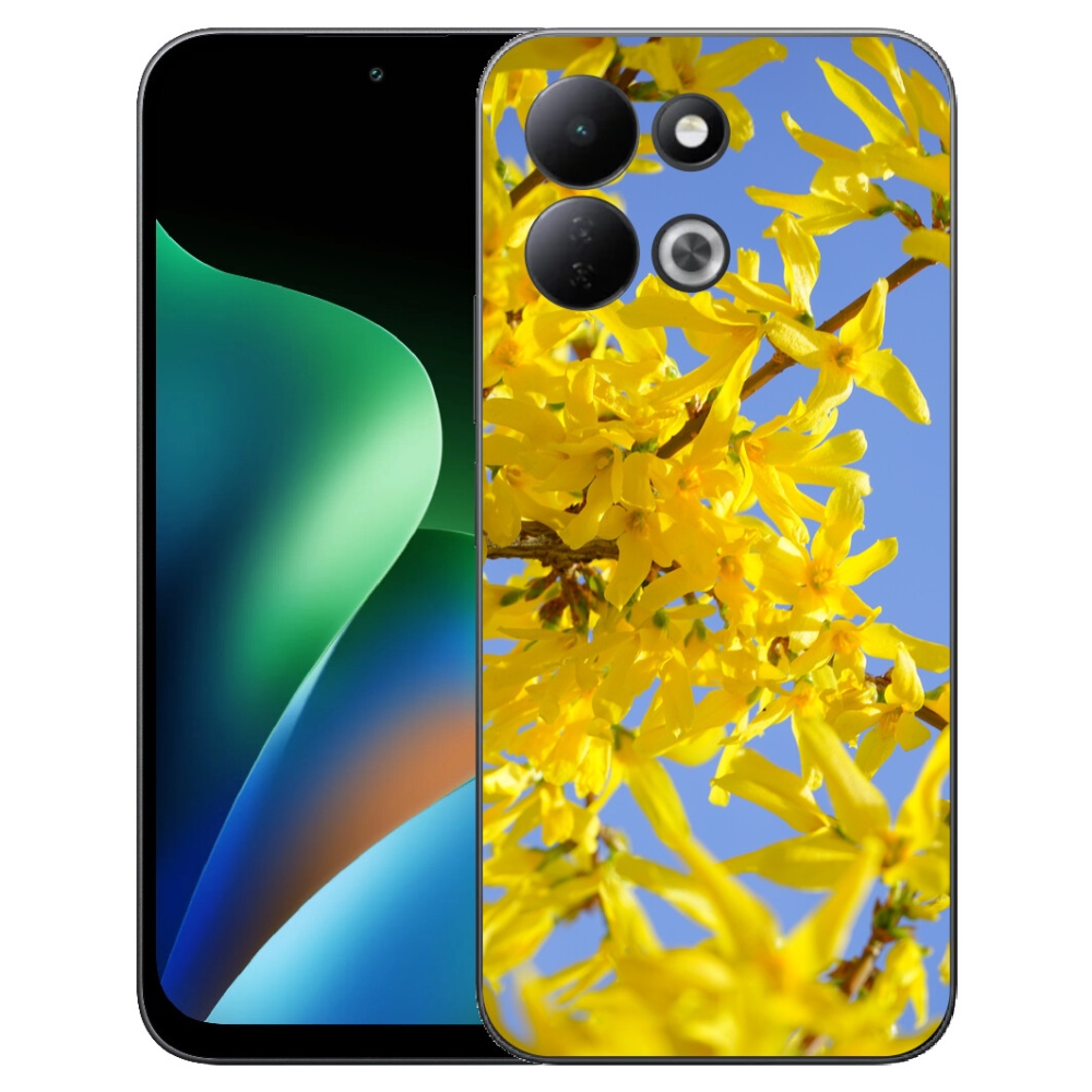Gelový kryt mmCase na Xiaomi Redmi 17 4G/5G - žluté květy