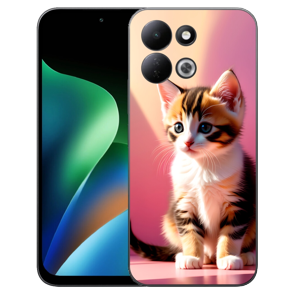 Gelový kryt mmCase na Xiaomi Redmi 17 4G/5G - zvědavé kotě 2
