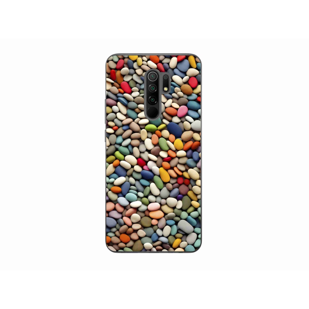 Gelový kryt mmCase na Xiaomi Redmi 9 - barevné kamínky 2
