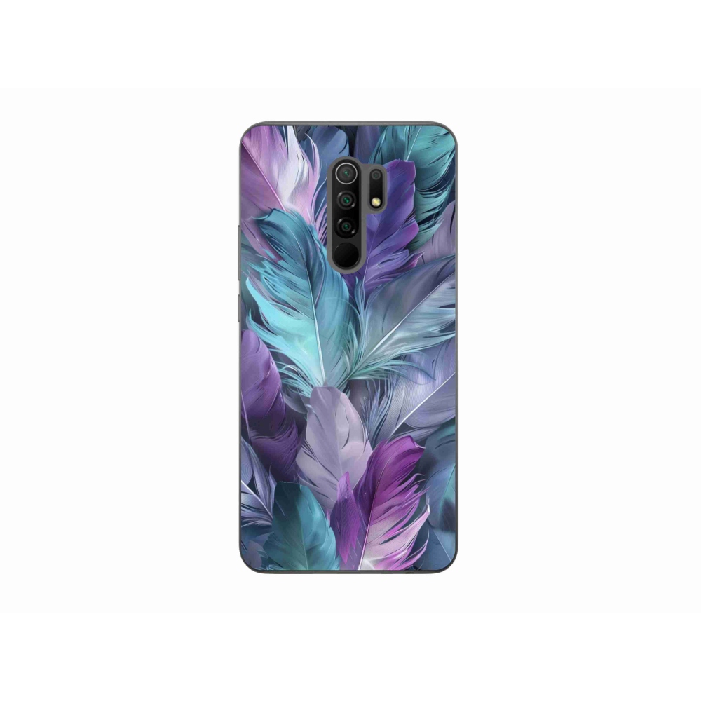 Gelový kryt mmCase na Xiaomi Redmi 9 - barevné peří 2