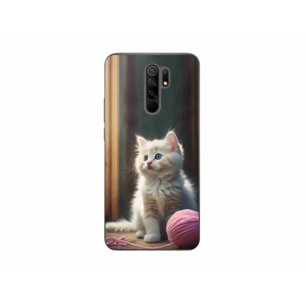 Gelový kryt mmCase na Xiaomi Redmi 9 - bílé kotě 2
