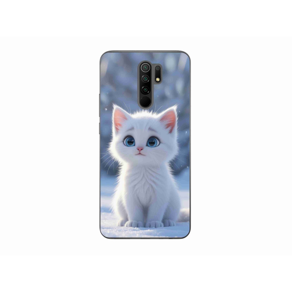 Gelový kryt mmCase na Xiaomi Redmi 9 - bílé kotě 3
