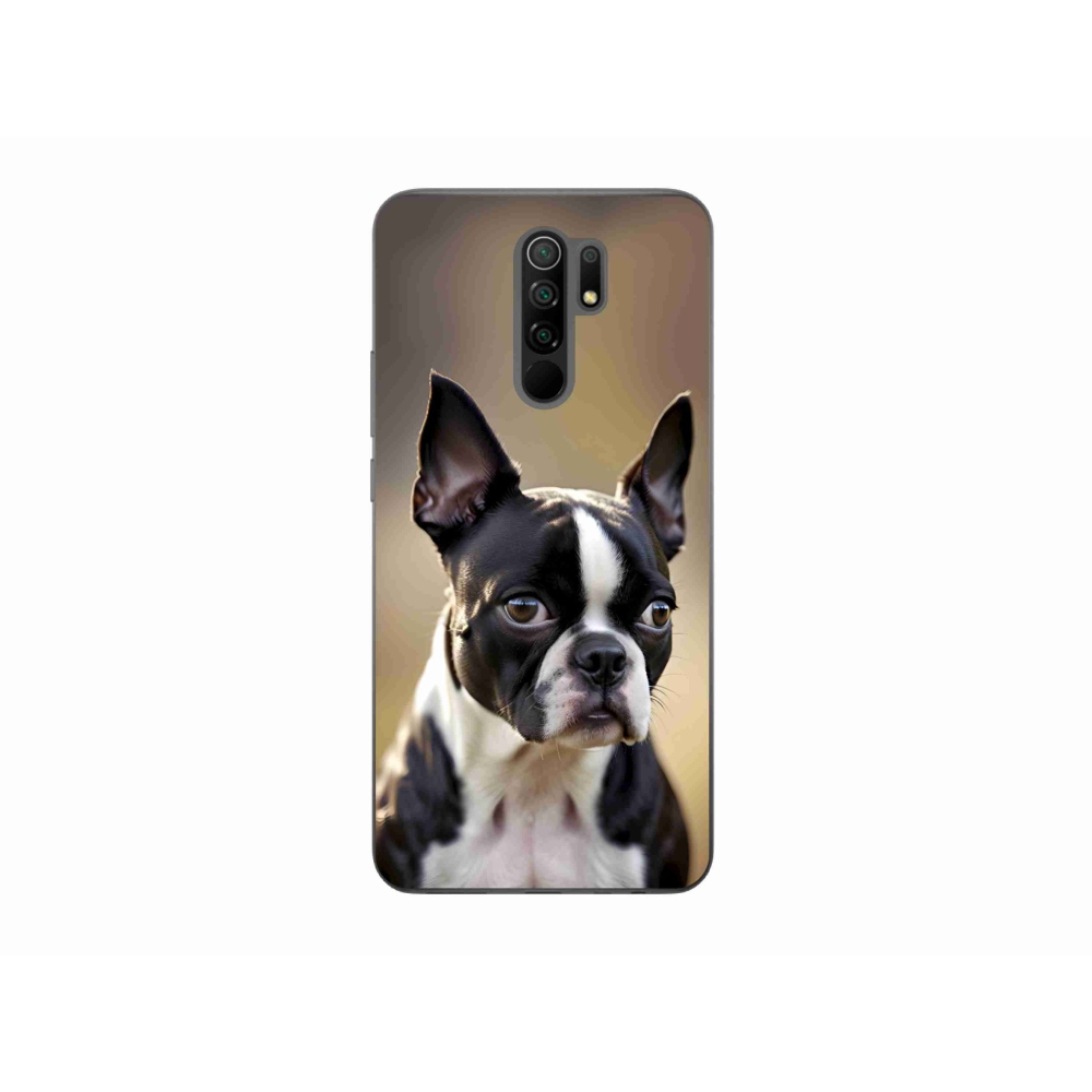 Gelový kryt mmCase na Xiaomi Redmi 9 - bostonský teriér