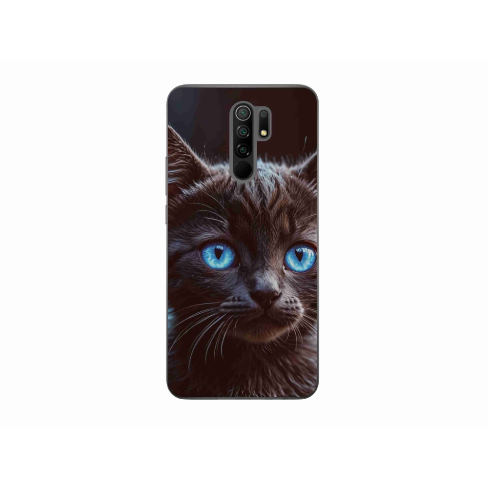Gelový kryt mmCase na Xiaomi Redmi 9 - černé kotě 2