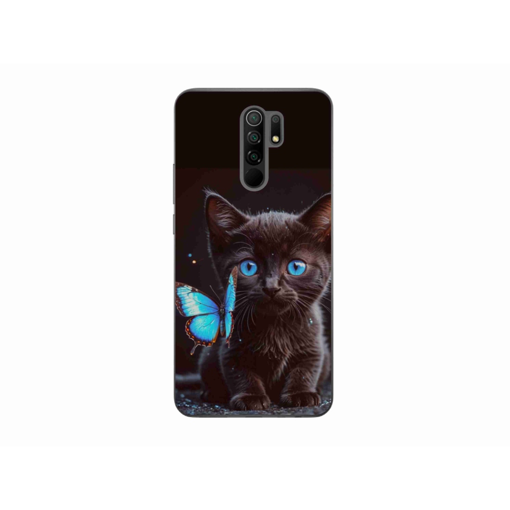 Gelový kryt mmCase na Xiaomi Redmi 9 - černé kotě 3