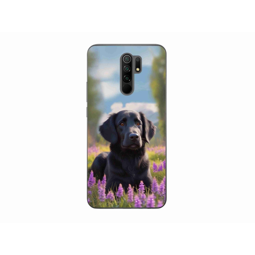 Gelový kryt mmCase na Xiaomi Redmi 9 - elegantní černý retrívr