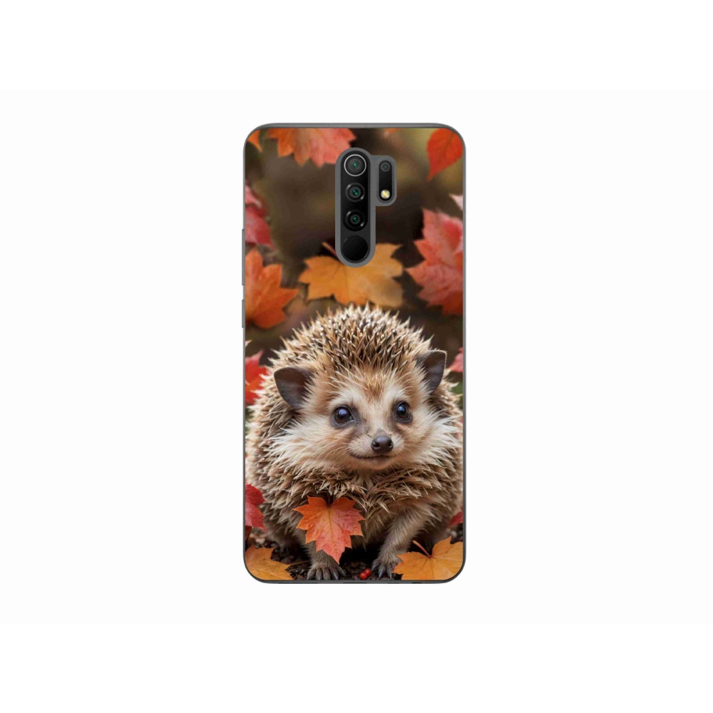 Gelový kryt mmCase na Xiaomi Redmi 9 - ježek v listí