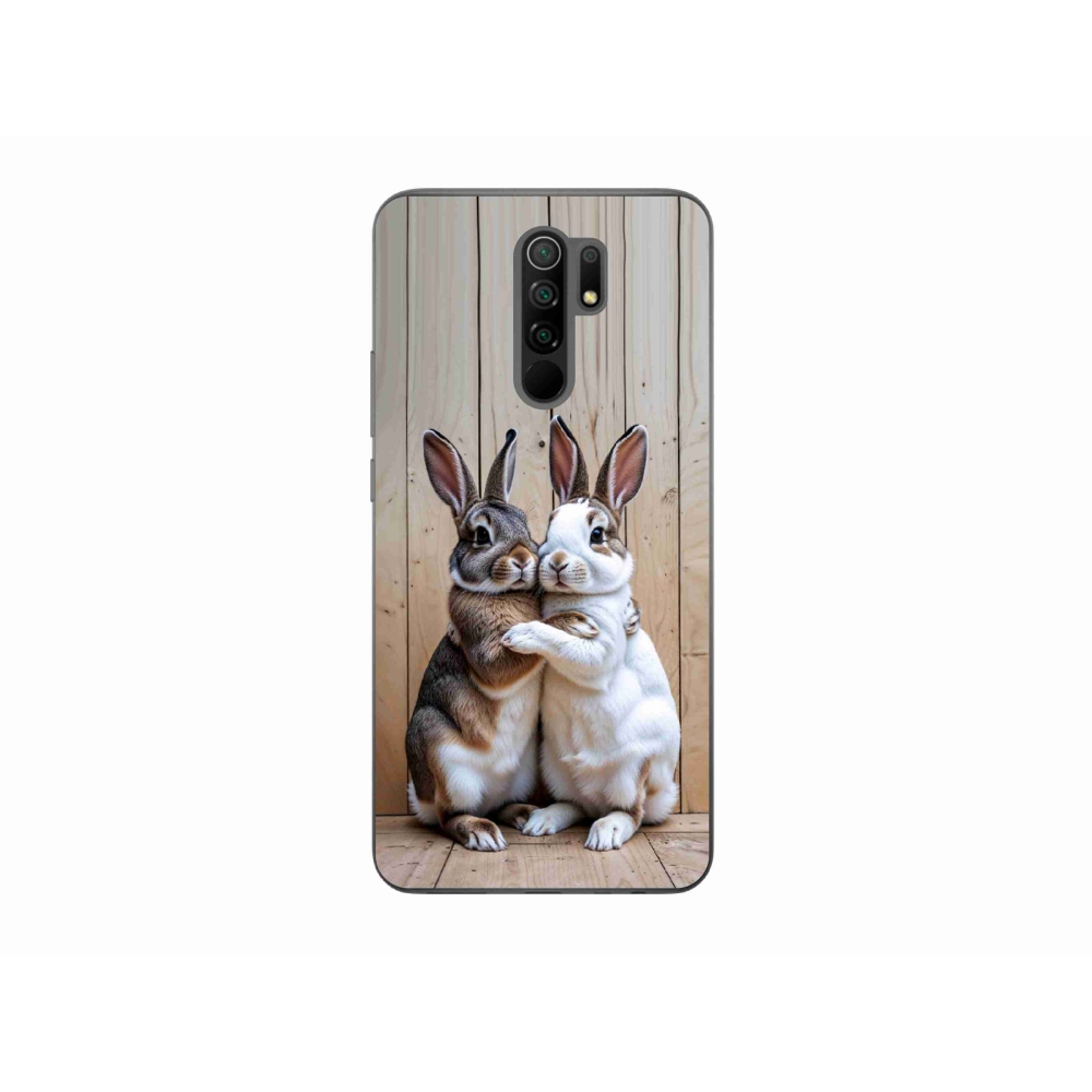 Gelový kryt mmCase na Xiaomi Redmi 9 - králičí pár