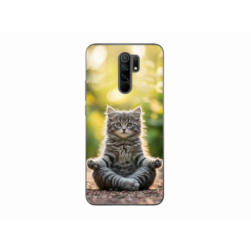 Gelový kryt mmCase na Xiaomi Redmi 9 - meditující kotě
