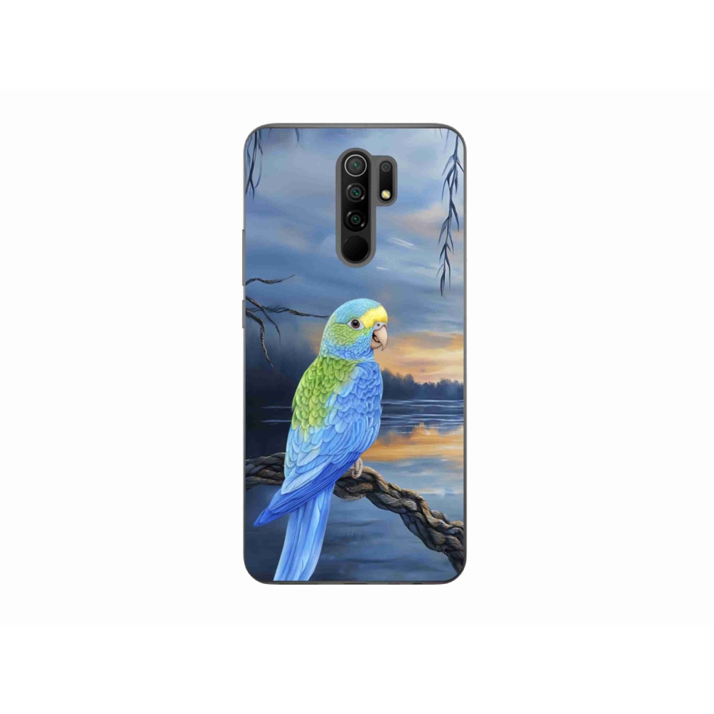 Gelový kryt mmCase na Xiaomi Redmi 9 - modrý papoušek