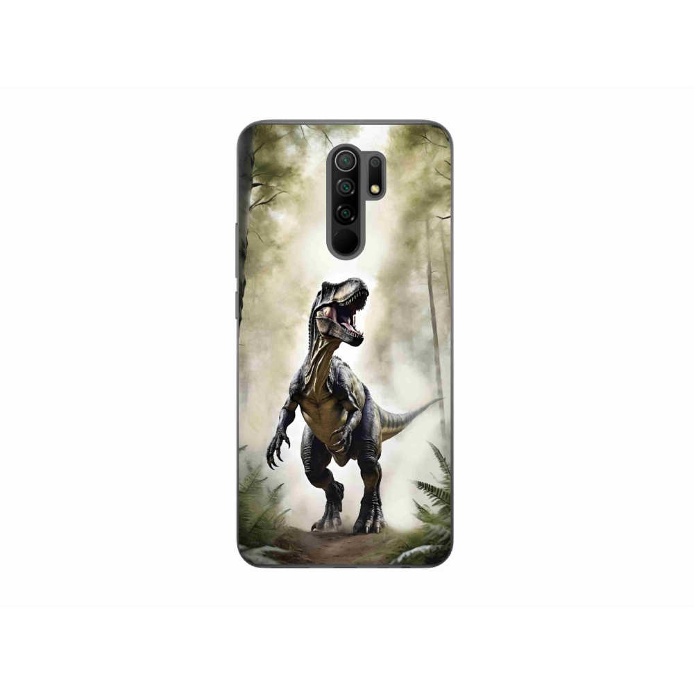 Gelový kryt mmCase na Xiaomi Redmi 9 - naštvaný T-Rex