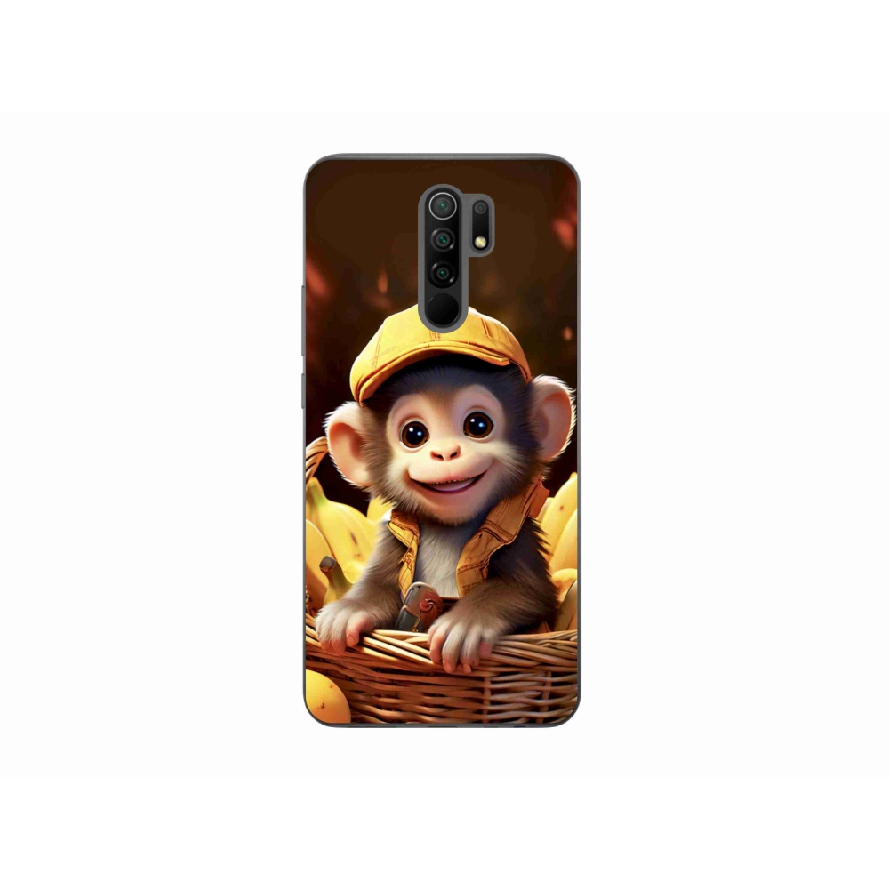 Gelový kryt mmCase na Xiaomi Redmi 9 - opice v košíku