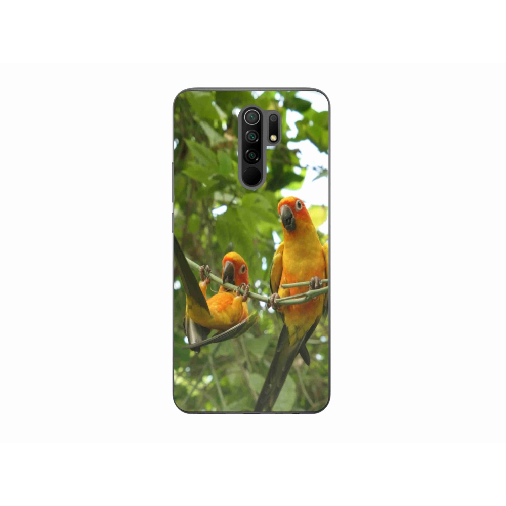 Gelový kryt mmCase na Xiaomi Redmi 9 - papoušci aratingy