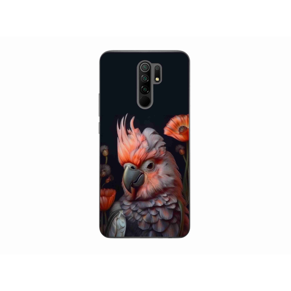 Gelový kryt mmCase na Xiaomi Redmi 9 - papoušek kakadu v barvách