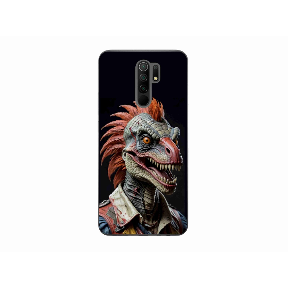 Gelový kryt mmCase na Xiaomi Redmi 9 - punk dinosaurus
