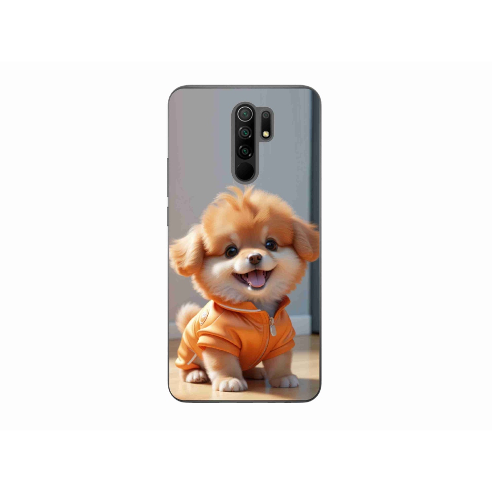 Gelový kryt mmCase na Xiaomi Redmi 9 - roztomilý pomeranian v mikině