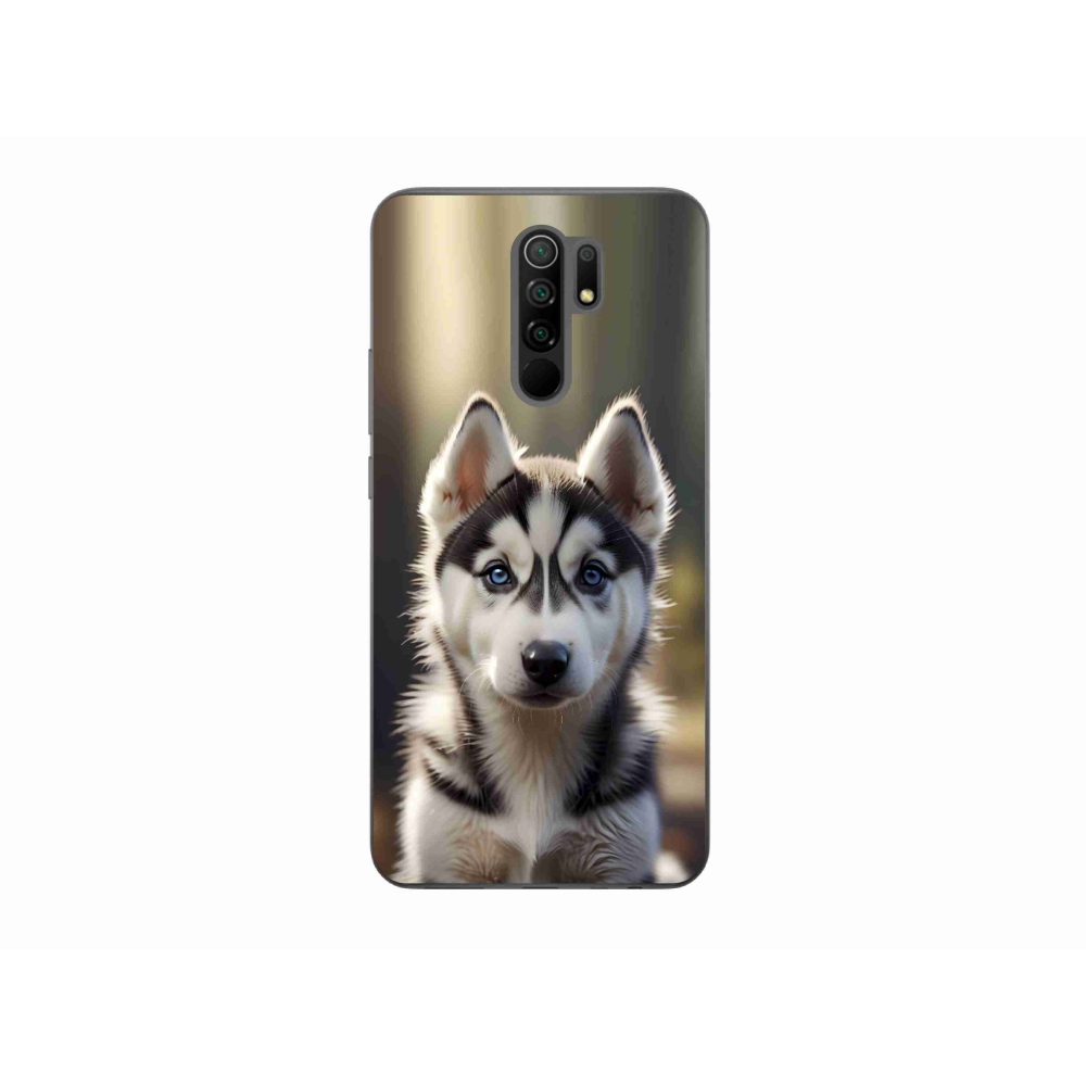 Gelový kryt mmCase na Xiaomi Redmi 9 - roztomilý sibiřský husky
