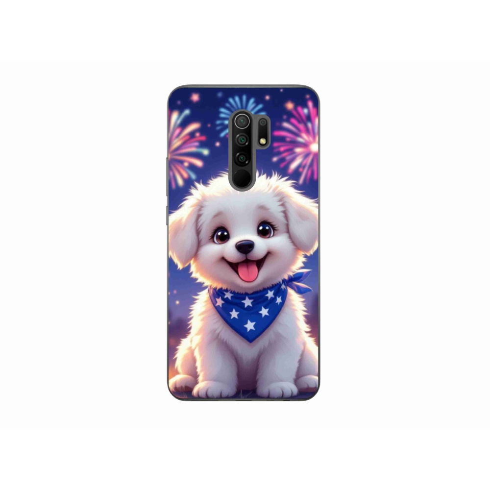 Gelový kryt mmCase na Xiaomi Redmi 9 - slavnostní štěně
