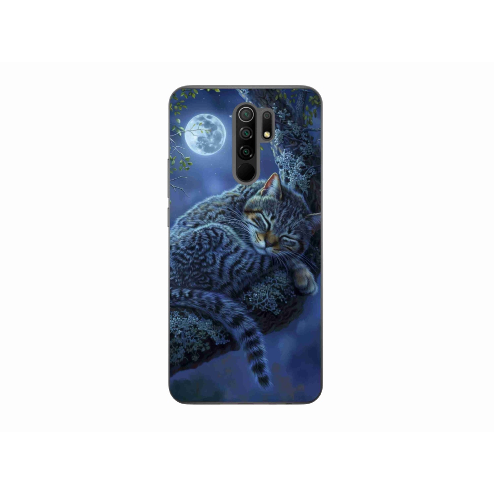 Gelový kryt mmCase na Xiaomi Redmi 9 - spící kočka