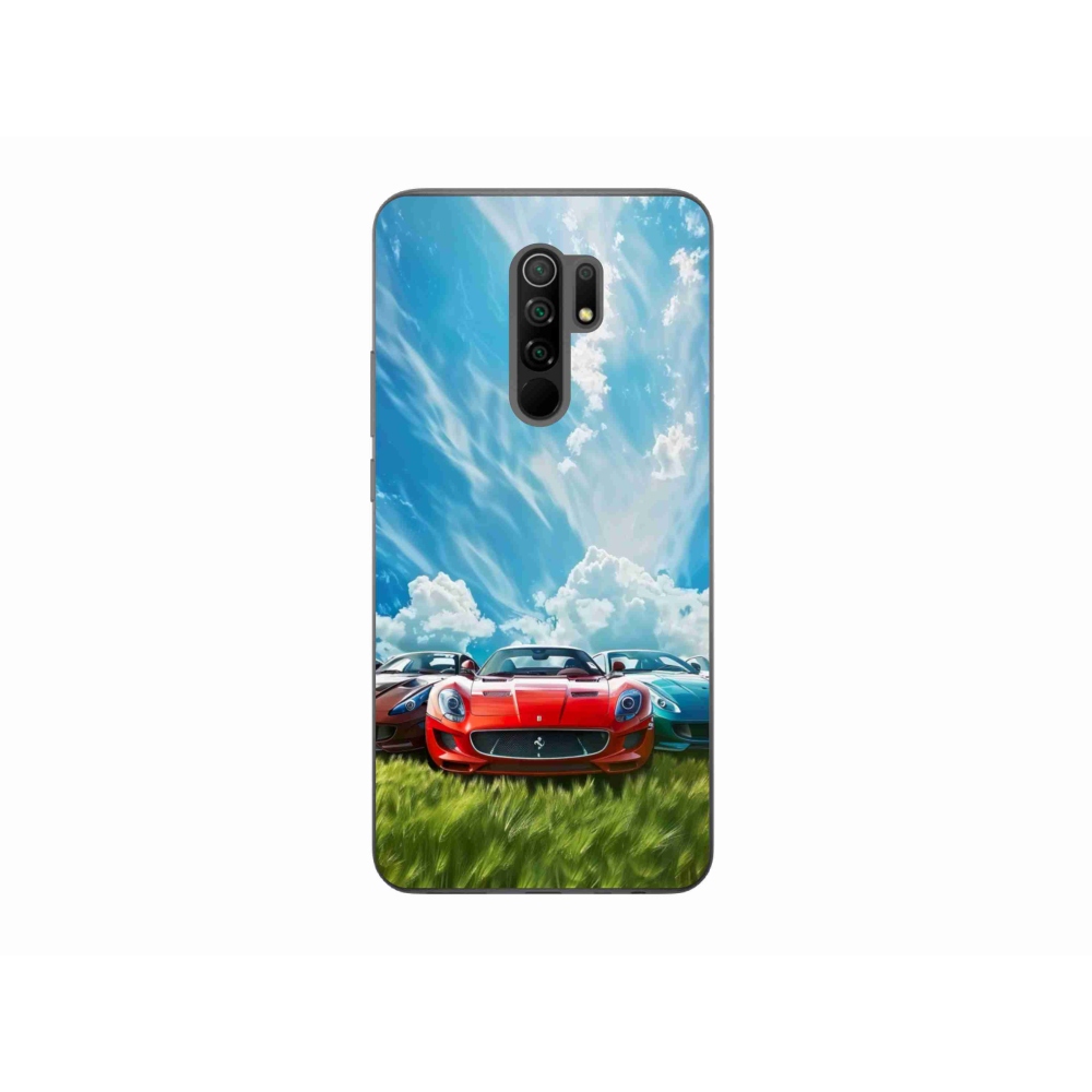 Gelový kryt mmCase na Xiaomi Redmi 9 - sportovní vozy