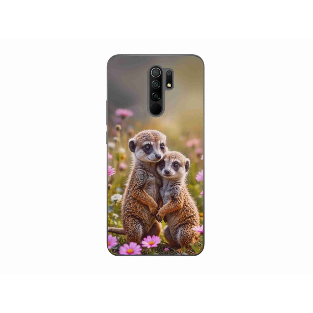 Gelový kryt mmCase na Xiaomi Redmi 9 - surikatí duo